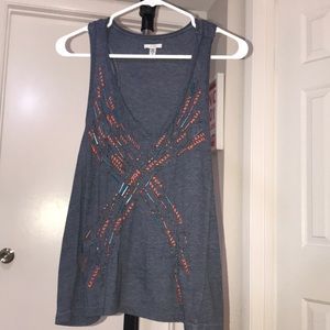 Blue tank top with cool design